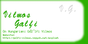 vilmos galfi business card